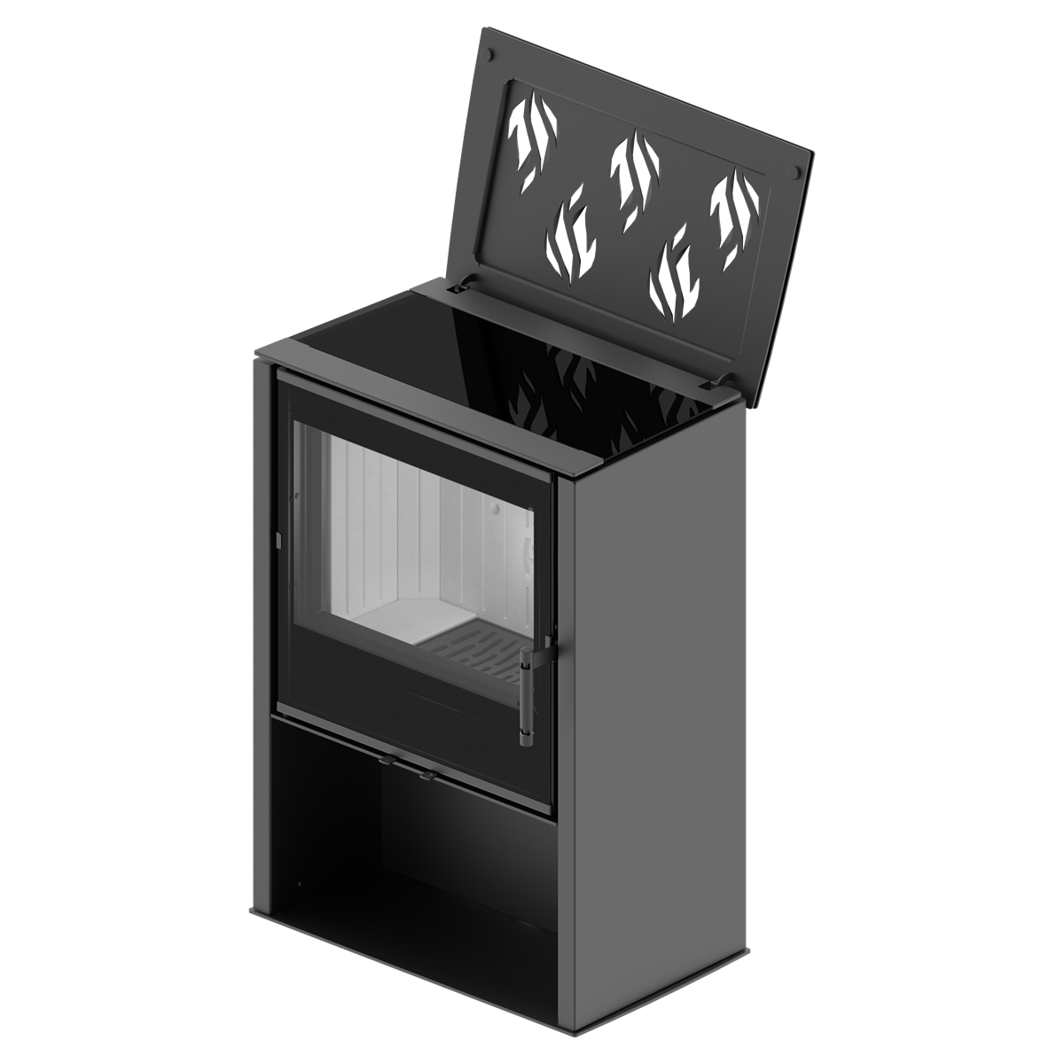 FREISTEHENDER KAMIN LUPO M MIT HEIZPLATTE