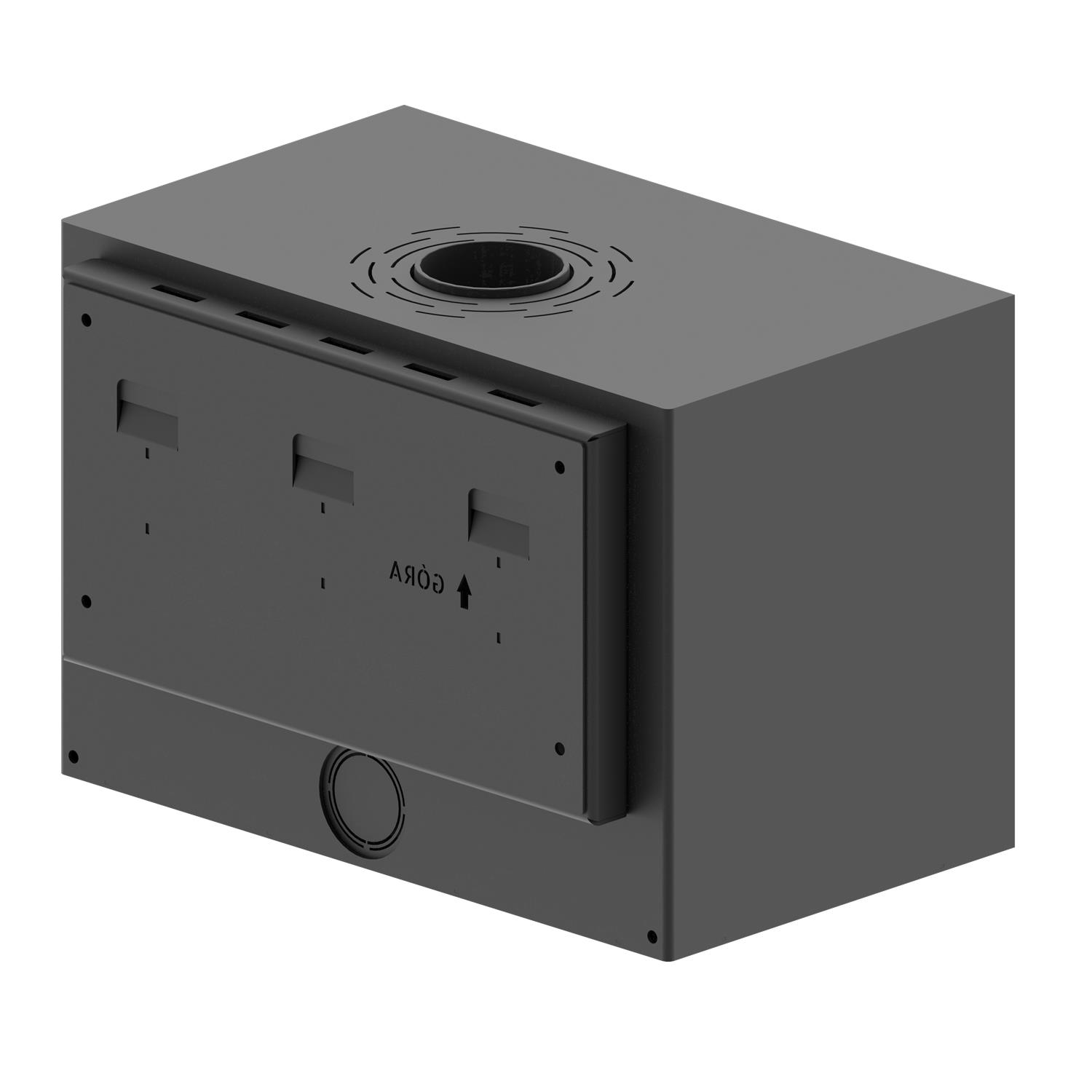 Freistehender Kamin CF 800-4mm auf einer Bank - Image 6