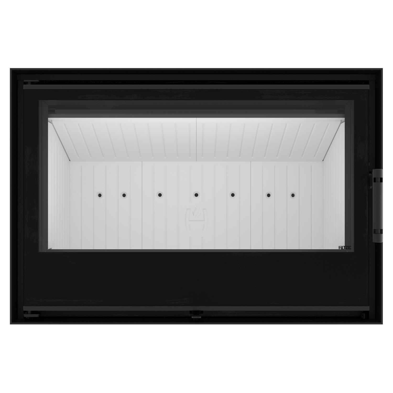 Freistehender Kamin CF 800-4mm auf einer Bank - Image 3