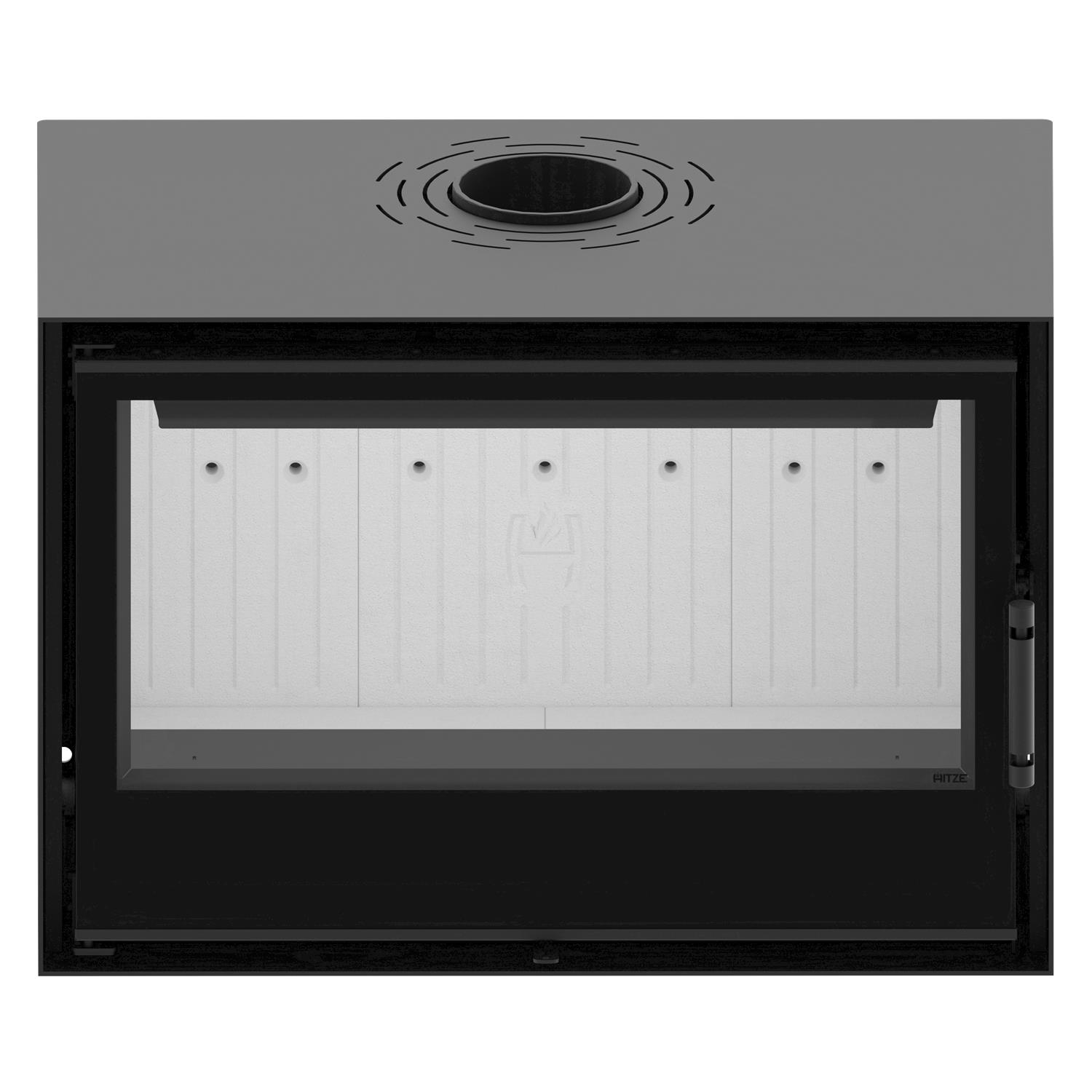 Freistehender Kamin CF 800-4mm auf einer Bank - Image 2