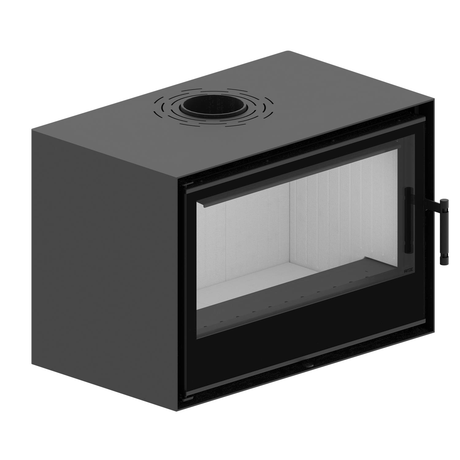 Freistehender Kamin CF 800-4mm auf einer Bank - Image 11