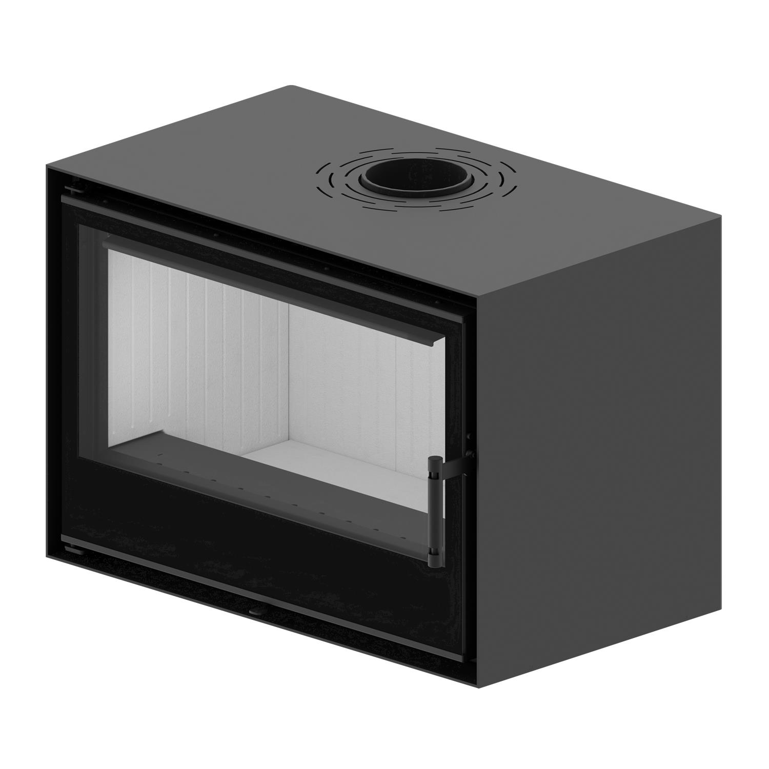 Freistehender Kamin CF 800-4mm auf einer Bank - Image 7