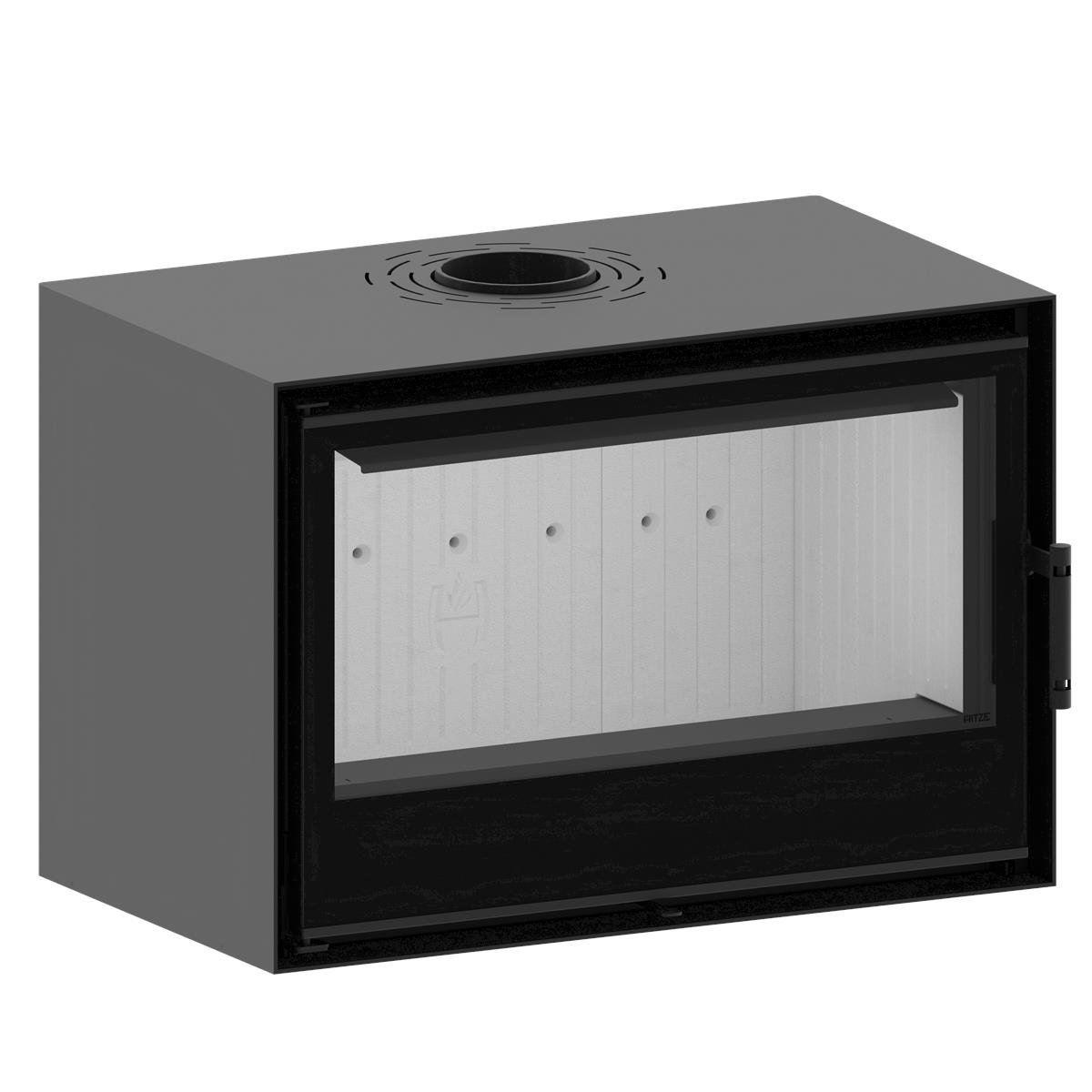 Freistehender Kamin CF 800-4mm auf einer Bank - Image 12