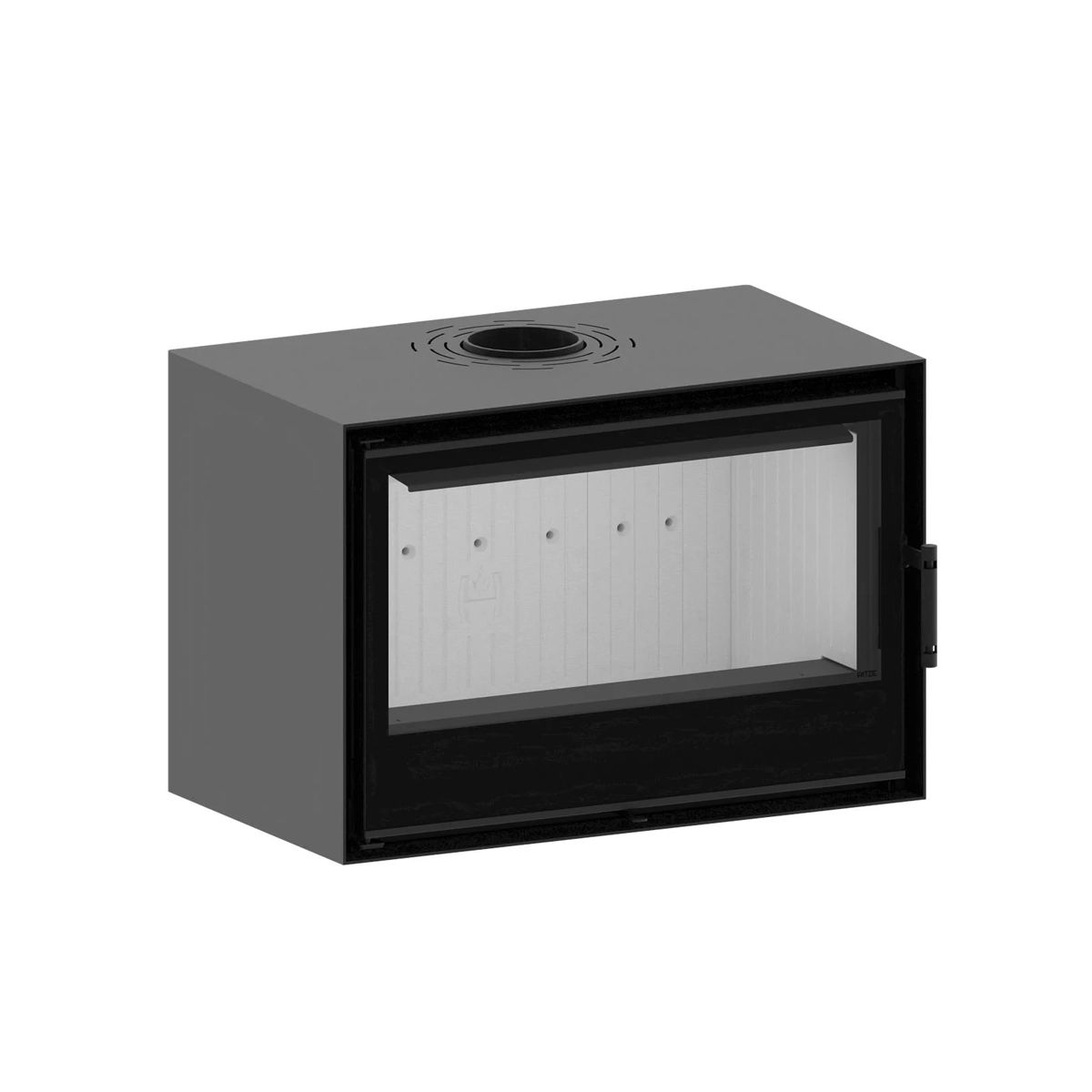 Freistehender Kamin CF 800-4mm auf einer Bank - Image 13