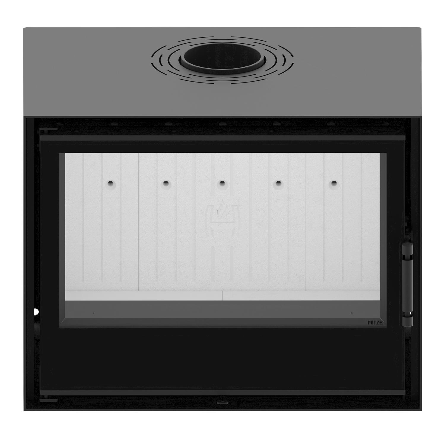 Freistehender Kamin CF 700-4mm auf einer Bank - Image 2