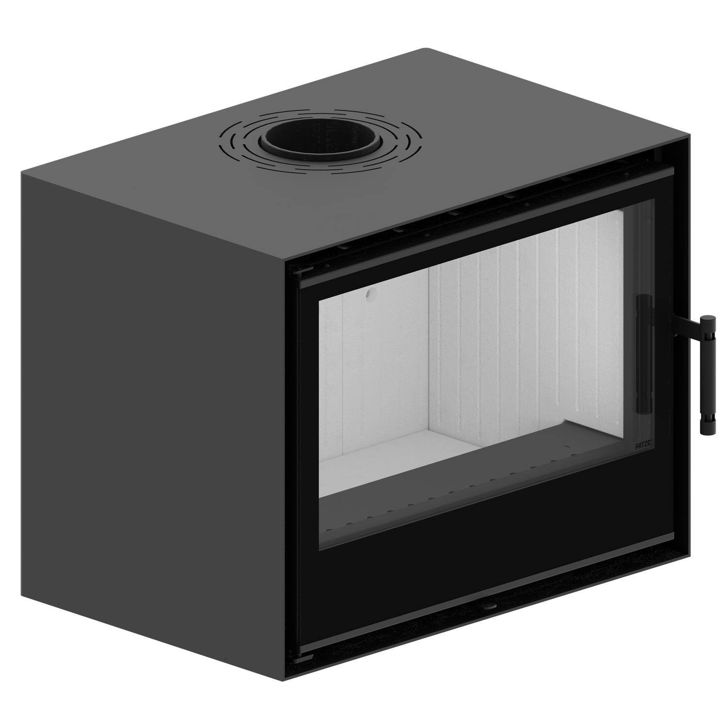 Freistehender Kamin CF 700-4mm auf einer Bank - Image 15