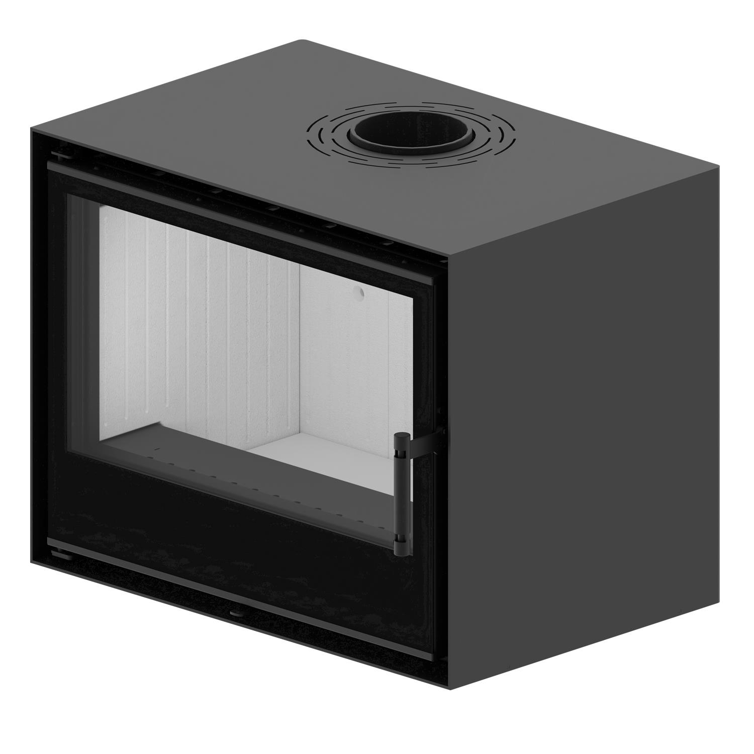 Freistehender Kamin CF 700-4mm auf einer Bank - Image 7