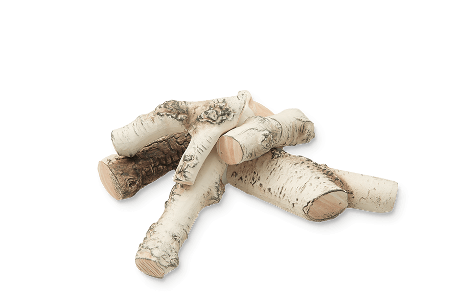 KERAMISCHE HOLZSCHEITE FÜR BIOKAMINE - SET 4