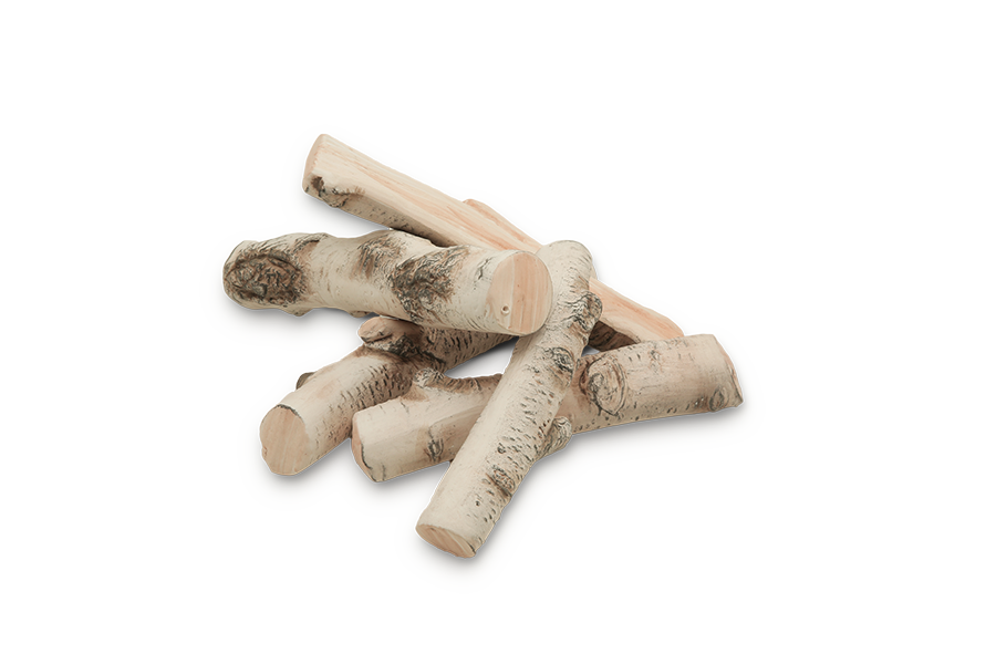 KERAMISCHE HOLZSCHEITE FÜR BIOKAMINE - SET 2